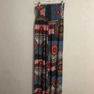 J Uptown Multi-color wide leg fold over waist Palazzo pants, size M